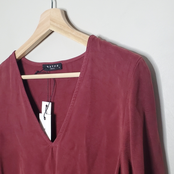 MAVEN WEST | NWT Silky Wash Bell Sleeve Top | S - Picture 2 of 6